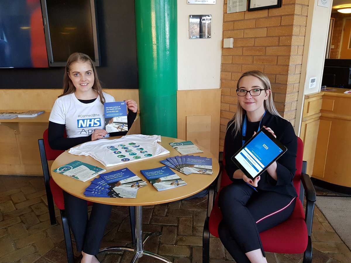 chitraacharya's tweet photo. #RosieAtkin, #KiraFoster & I are engaging with the public at @MyNottingham #Arnold #jobcentre at @Connectnotts pop-up #DigitalSupportHub to encourage them to use the #NHSApp & signpost them to digital support hubs- @readingnottm Central Library & @NottsLibraries Mansfield Library https://t.co/y7i42ZI5be