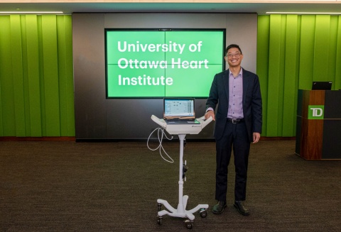 HeartInstitute's tweet photo. Heart Institute’s Dr. Benjamin Chow awarded $1 million by @TD_Canada to #TDReadyChallenge to validate a new, non-invasive, five-minute test for detecting cardiovascular disease and save lives. #TheReadyCommitment  https://t.co/bYTPwIMfyh https://t.co/bi4C3ii0x5