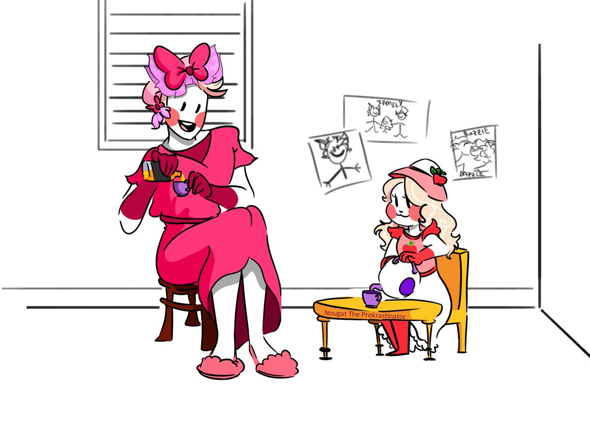 NProkrastinator's tweet photo. Tea Party with Apple Dad

The last pic is the reference :^
And the second one is the zoom of the doodles inside this doodle xd

#HazbinHotel #AppleRadio #StrawberryPops #AppleDad #HazbinHotelCharlie #Alastor #AppleDaddy https://t.co/4GMqxraAEz