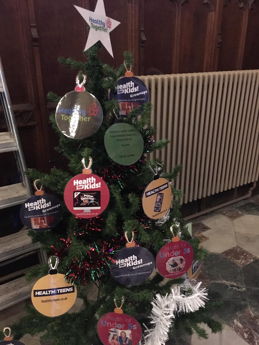 HealthyTogethr's tweet photo. Great effort from the 0-19 Melton and Rutland Healthy Together team on their Christmas trees for the Melton Christmas Tree Festival last weekend #itschristmas https://t.co/GEWYbkXLRt