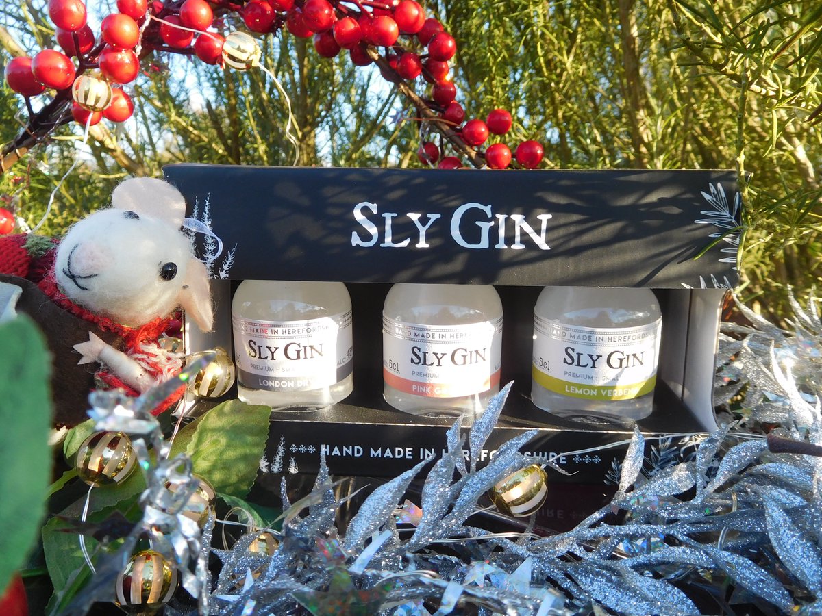 Sly_Gin's tweet photo. Looking for a Christmas gift? How about a Sly Gin mini set?
#Herefordshire #smallbatch #handmade Available from us direct @kingtonwinter on Sat and always @TannersHereford @Leominstertic @TheNestLedbury @MonklandCheese @Hay_Deli @The_Hop_Pocket https://t.co/puprgSiSu6