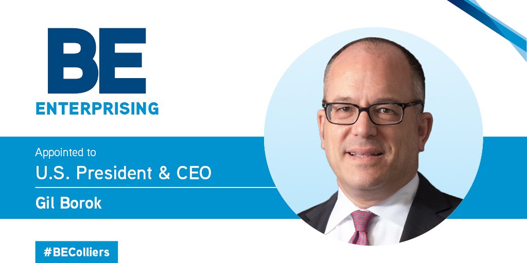 Colliers is pleased to announce the appointment of Gil Borok to U.S. President &amp; CEO! #BEEnterprising #BEColliers | ow.ly/aXP750xqthC