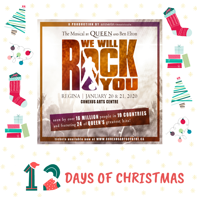 conexusartscntr's tweet photo. Like, comment, or RT for your chance to win two tickets! Random draw tonight at 9:00 PM.
#12daysofchristmas #12ticketsofchristmas #seeyouatthecentre #givethegiftofentertainment #giftidea https://t.co/dqGMMukSJH