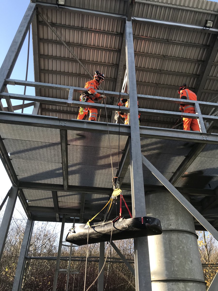 WalesFireDogs's tweet photo. Day 2 LACE course raising a stretcher on the rope training rig @Cardiff Gate ⁦@SWFireandRescue⁩ https://t.co/YRFeNmooMf