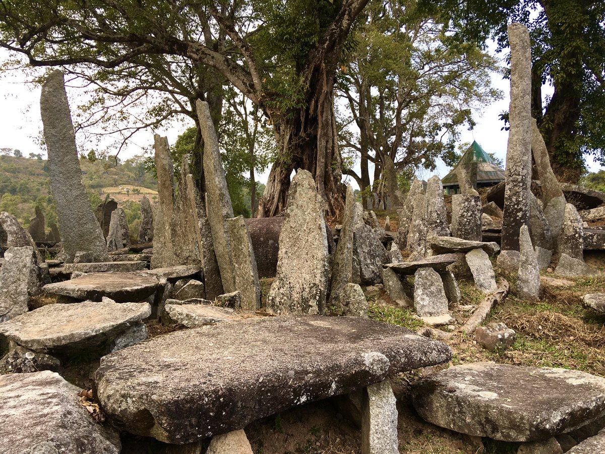 The Jayantia Raja,who met us at the temple apologised as he couldn’t join us for our visit to the  #NartiangMonoliths nearby. It was the local bazaar day,& he’d need to follow protocol to meet his people. So much diversity that needs respecting/preserving! 4/n