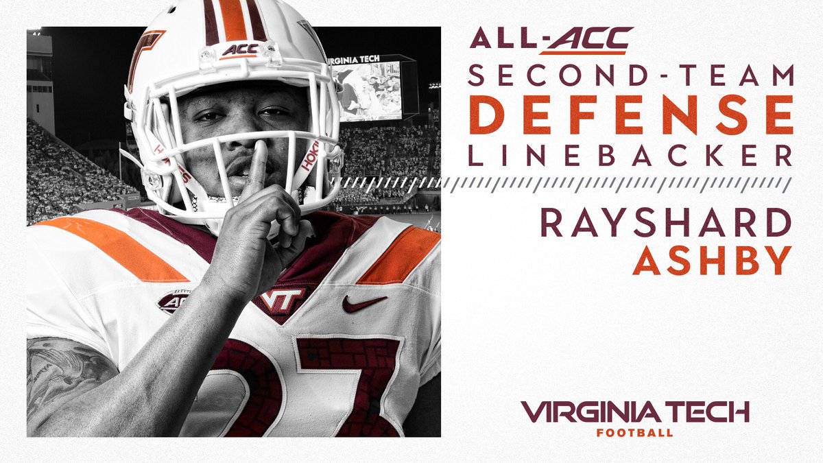 HokiesFB's tweet photo. Eight Players Earn All-ACC Honors 

Farley &amp; Ashby headline group 

👉 https://t.co/rTuQzkjs16

#Hokies 🦃 | #LPD 💼 https://t.co/lWIudwRWIT