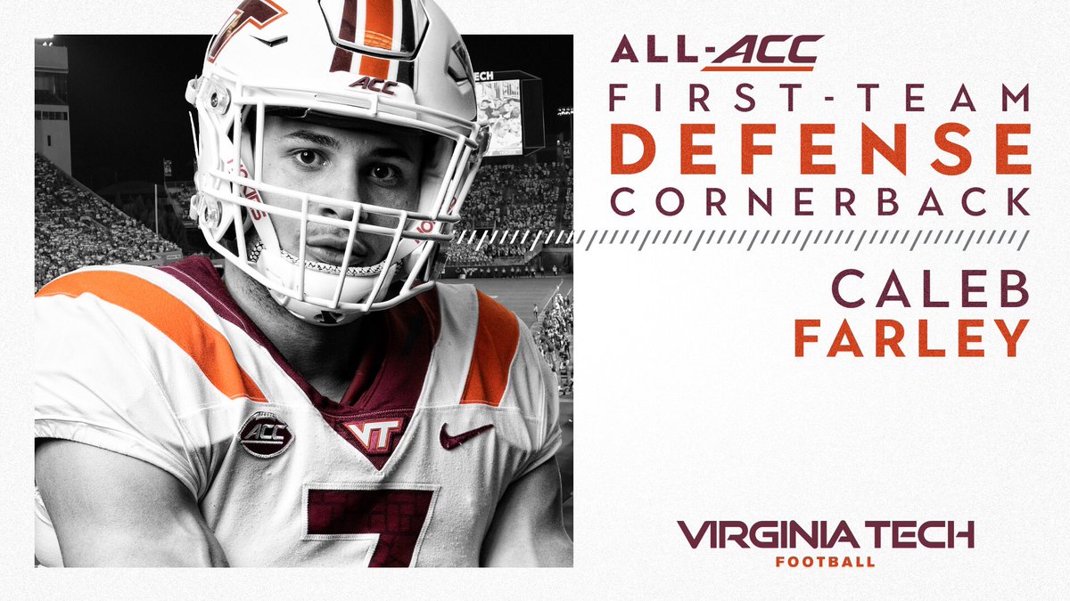 HokiesFB's tweet photo. Eight Players Earn All-ACC Honors 

Farley &amp; Ashby headline group 

👉 https://t.co/rTuQzkjs16

#Hokies 🦃 | #LPD 💼 https://t.co/lWIudwRWIT
