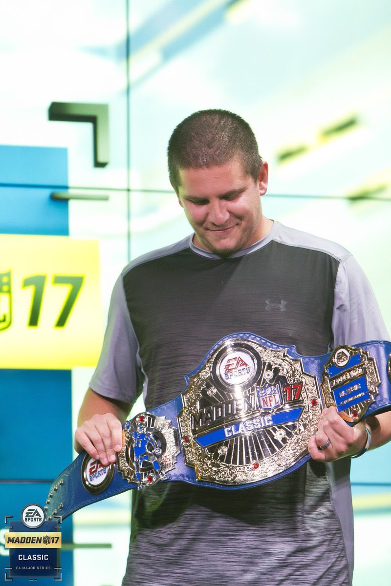 ScottxCole's tweet photo. Three years ago today SpotMePlzzz aka Taylor Robertson won the Madden 17 Classic. 

The final call was, “Everynight at 3am he put his newborn son to sleep and wake his Xbox up. It’s paid off with $30k dollars and the belt.”

Miss you Taylor. #WeAreMadden https://t.co/XAs9SDXfYd