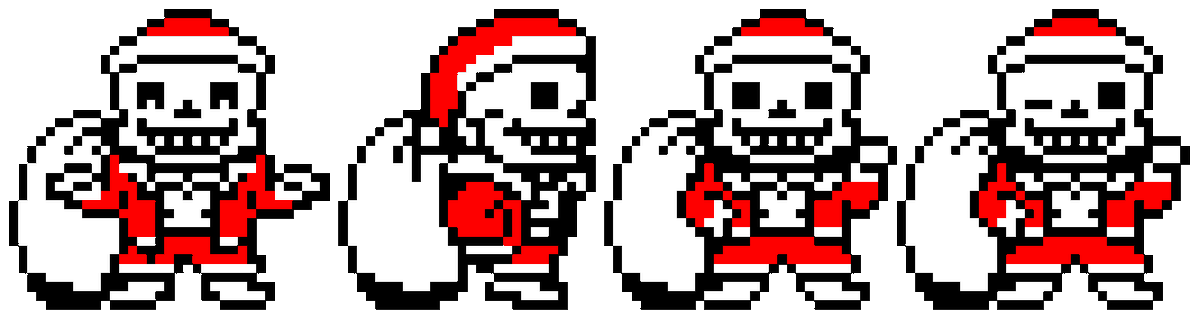 皮算用 Sans Claus サンズクロース Undertale Sans Santaclaus ドット絵 アンダーテール