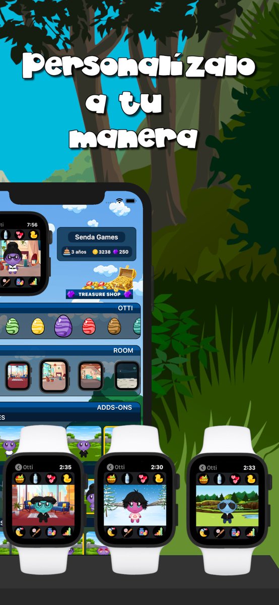 SendaGames's tweet photo. Ahora GRATIS!
OTTI, La mascota del Apple Watch ya está aquí! Elige el tuyo! #AppleWatch  #AppStore #games #mascota #indiedev #indiegame juegos para Apple Watch
Personalízalo a tu manera! https://t.co/7m4MNsh4Tw https://t.co/kxlOUUPeIX