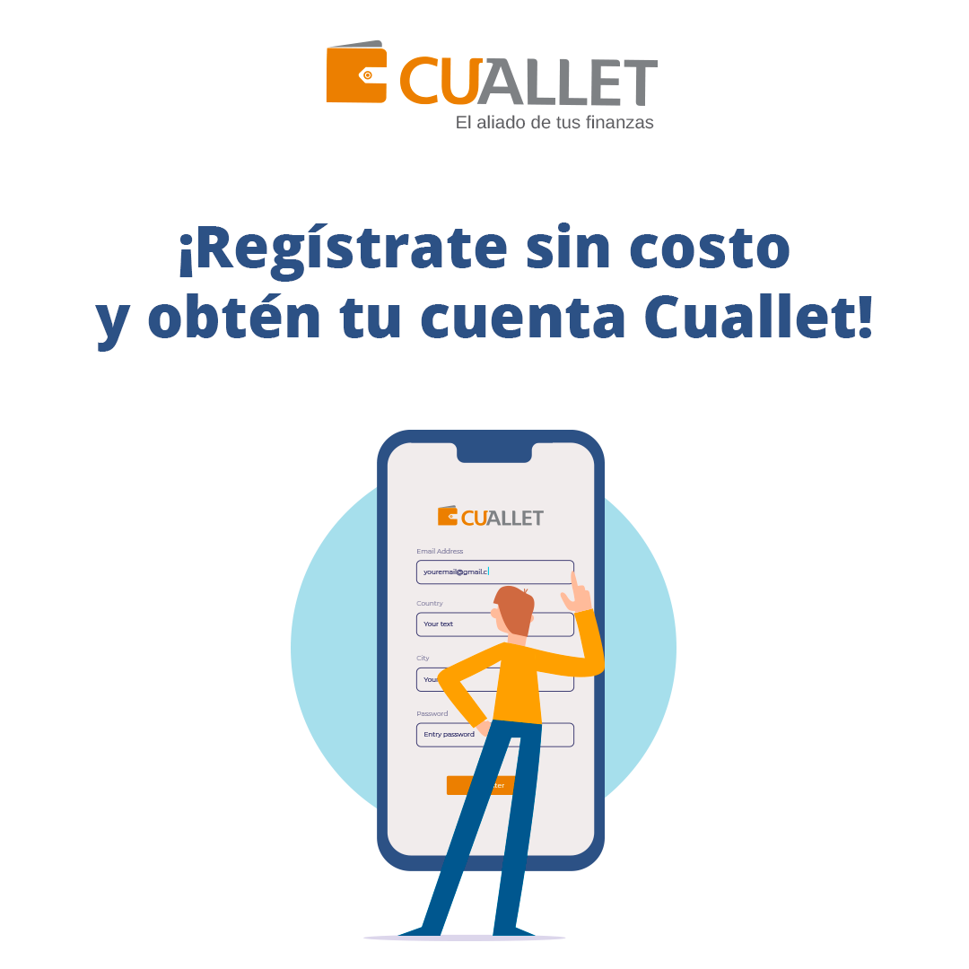 ¡Regístrate sin costo y obtén tu cuenta Cuallet!📲😉
#Cuallet #TuDineroSeguro