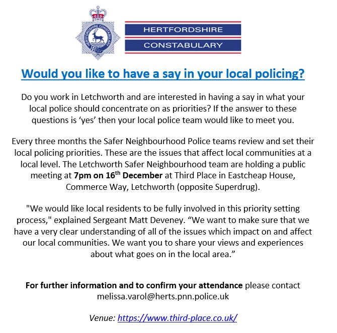 Letchworth Police tweet media