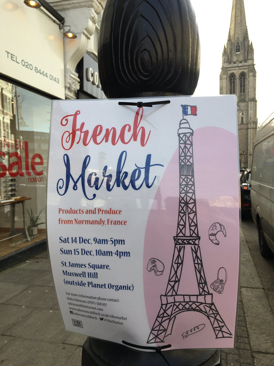 The French Market returns to Muswell Hill outside <a href="/planetorganicuk/">Planet Organic</a> on Sat 14 and Sun 15 Dec! Get ready for a real taste of France 🇫🇷🥖🧀 and bring your shopping list! #cheese #bread #sausages #pastries #gifts #fashion #soap