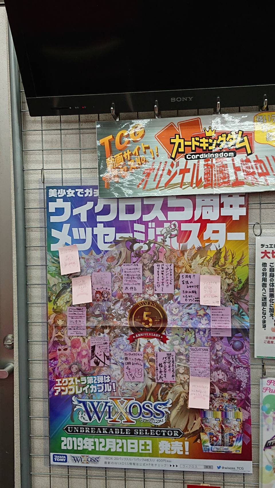 تويتر カードキングダム溝の口店 Shadowverse Evolve発売中 على تويتر Wixoss 担当ミサワです ウィクロス５周年メッセージポスターを店内デュエルスペースに設置しました 大会ご参加の方にメッセージを書いて頂く予定です また先週発売の５５５円デッキと