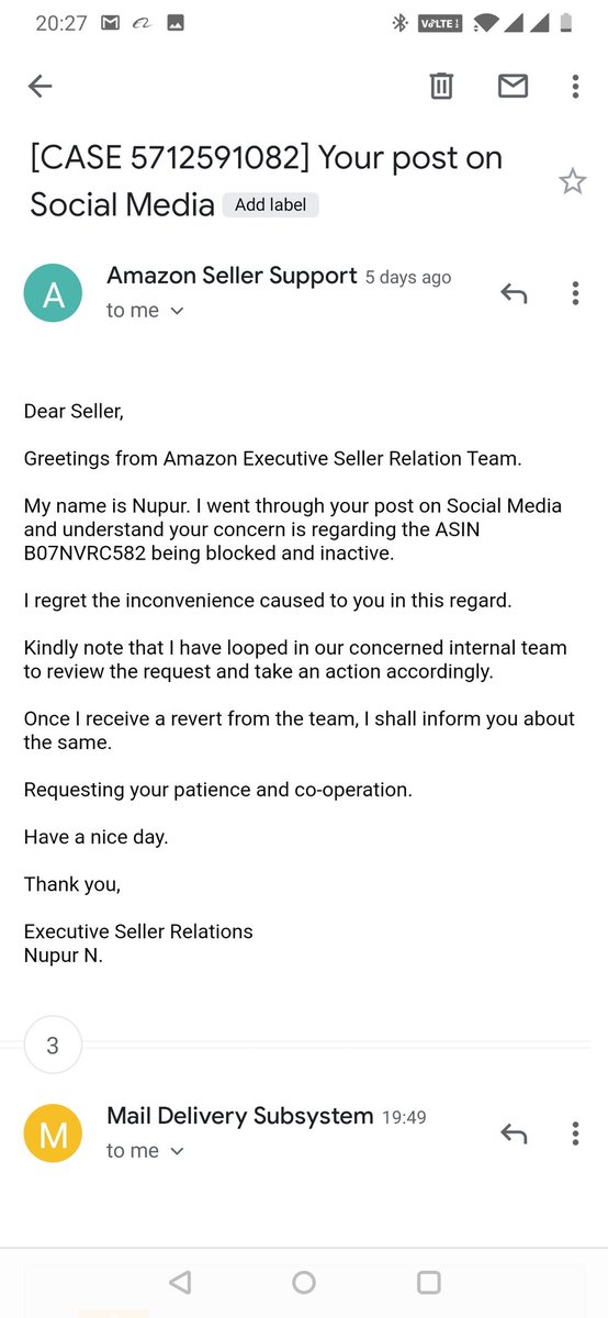 Amazon Help على تويتر As Twitter Is A Social Media Platform We Wouldn T Have The Direct Access To Your Account So Please Check Your Registered Email Id And Reply To The Email
