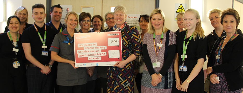 Our Chief Executive Anna Hills has signed the Time to Change Employer Pledge today, on behalf of our Trust. The Pledge demonstrates our commitment to our employees’ mental health &amp; to creating an environment where staff can speak openly about their own mental health experiences.