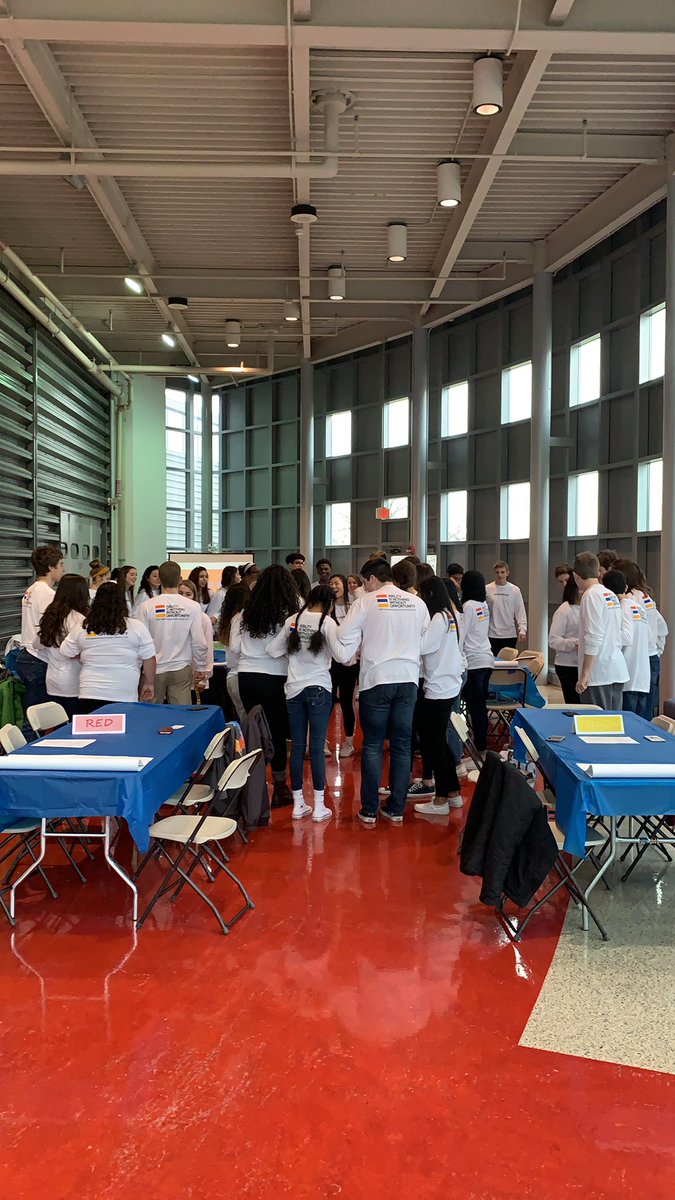 Superintendent Advisory students start the combined meeting with an ice breaker!#d230proud