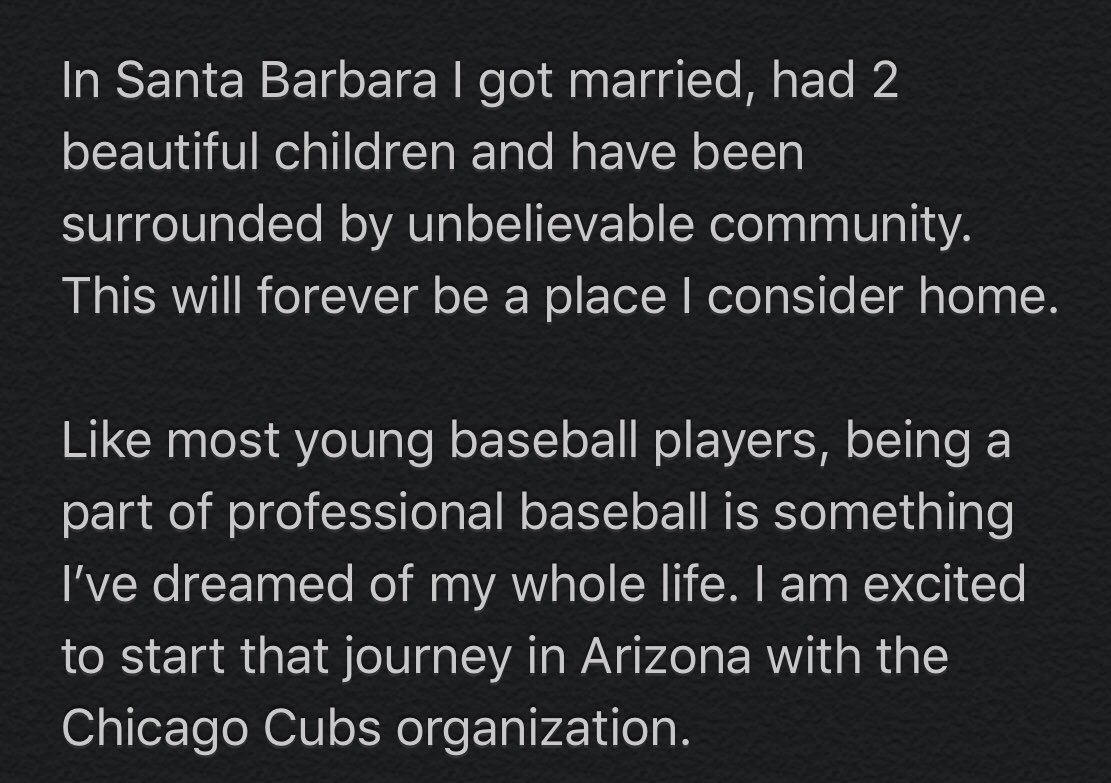 TCougoule21's tweet photo. Excited for the opportunity to impact the @Cubs organization as a Minor League Pitching Coach. https://t.co/GUXfZ8DQq9