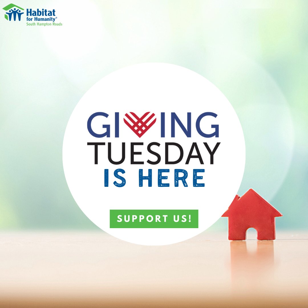HabitatSHR's tweet image. Today is the day! #GivingTuesday is here. Start your holiday season with a donation to Habitat SHR! Giving back has never felt this good. Donate now: bit.ly/hfhgivingtues