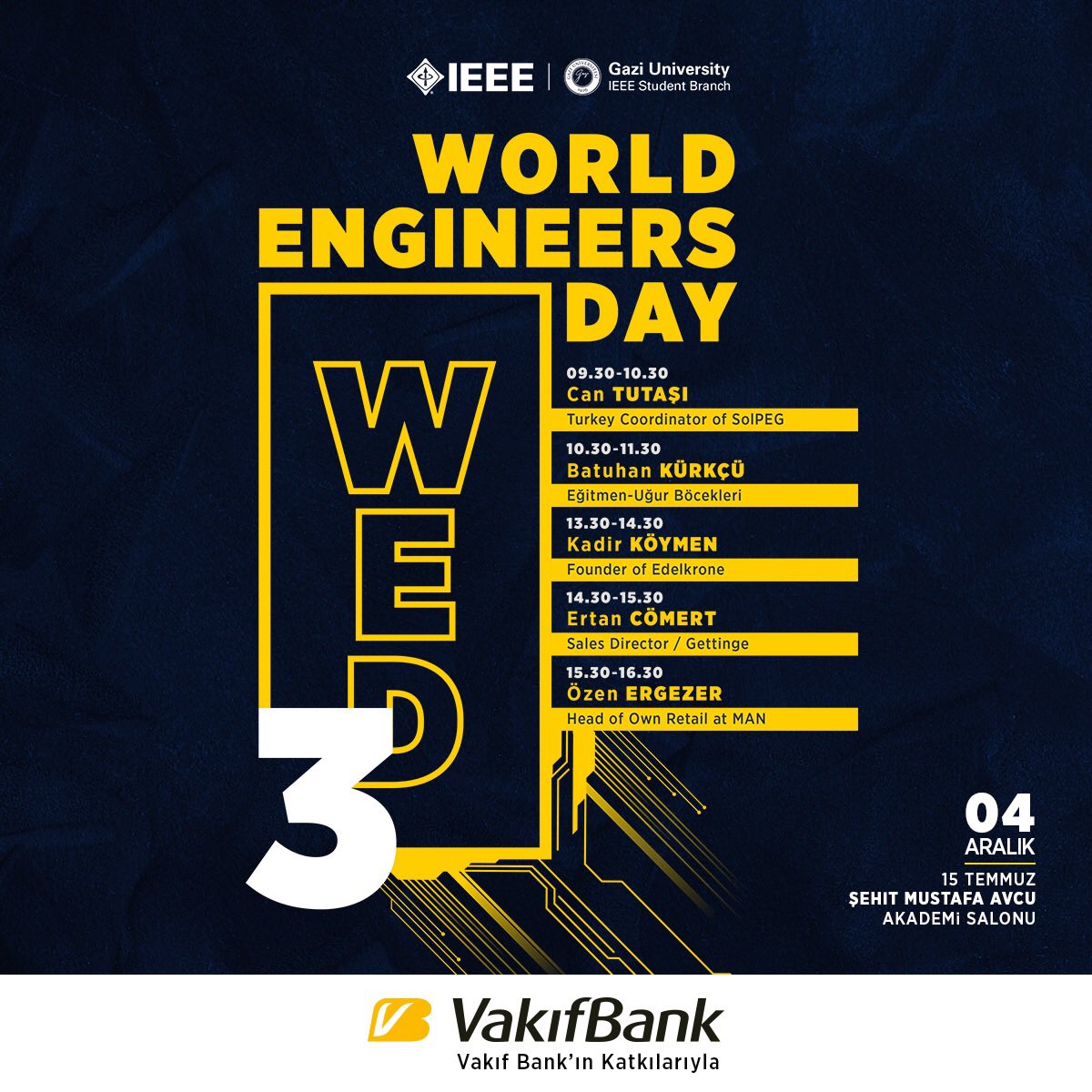 Geri sayım bitti. WED etkinliğimiz yarın başlıyor! 💫
.
|
. 
The countdown is over. Our WED event starts tomorrow! 💫
#gaziieee #ieee #gazi #ieeetrsb #YanındakiGüç