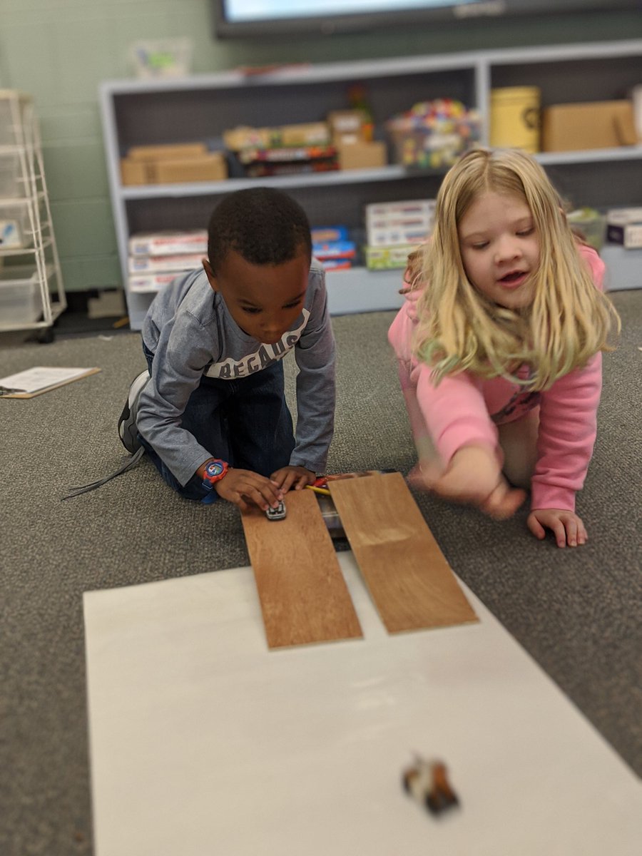 1st graders exploring force and motion in the #makerspace #NoPlaceLikeJones #TheACSWay