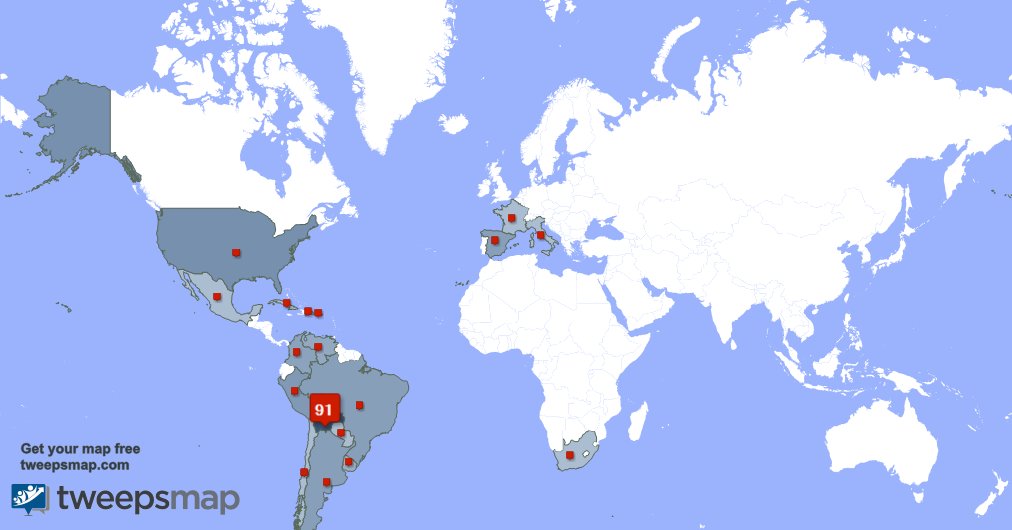 Tengo 52 nuevos seguidores, desde Bolivia, y más durante la última semana tweepsmap.com/!SenadoresUD