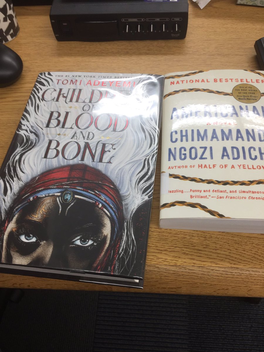 smpoetic's tweet photo. My students and I are in the library computer lab today.  Could not stop myself from checking out two more books to read over break (when I’m not watching The Witcher, Star Wars etc).  Did I mention I’m supposed to finish writing my dissertation by January? #lovetoreadandwrite 😀 https://t.co/UZnWg9SAg7