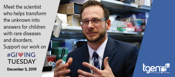 TGenResearch's tweet photo. Meet the scientist who helps transform the unknown into answers for children with rare diseases and disorders. #GivingTuesday #TGenResearch https://t.co/HlMSjYxw81
