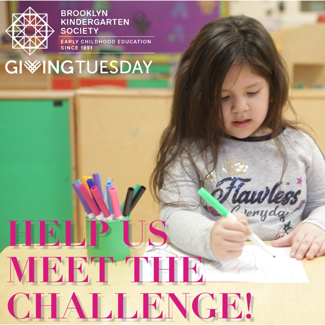 BKSNY's tweet photo. Start #GivingTuesday on the right foot and donate to the Brooklyn Kindergarten Society. Make a gift today and it will be matched up to $5,000. Help us meet our goal today! https://t.co/IoB1UIYwfy #BKS #dollar4dollar #linkinthebio #donate https://t.co/DXwmWVUH5x