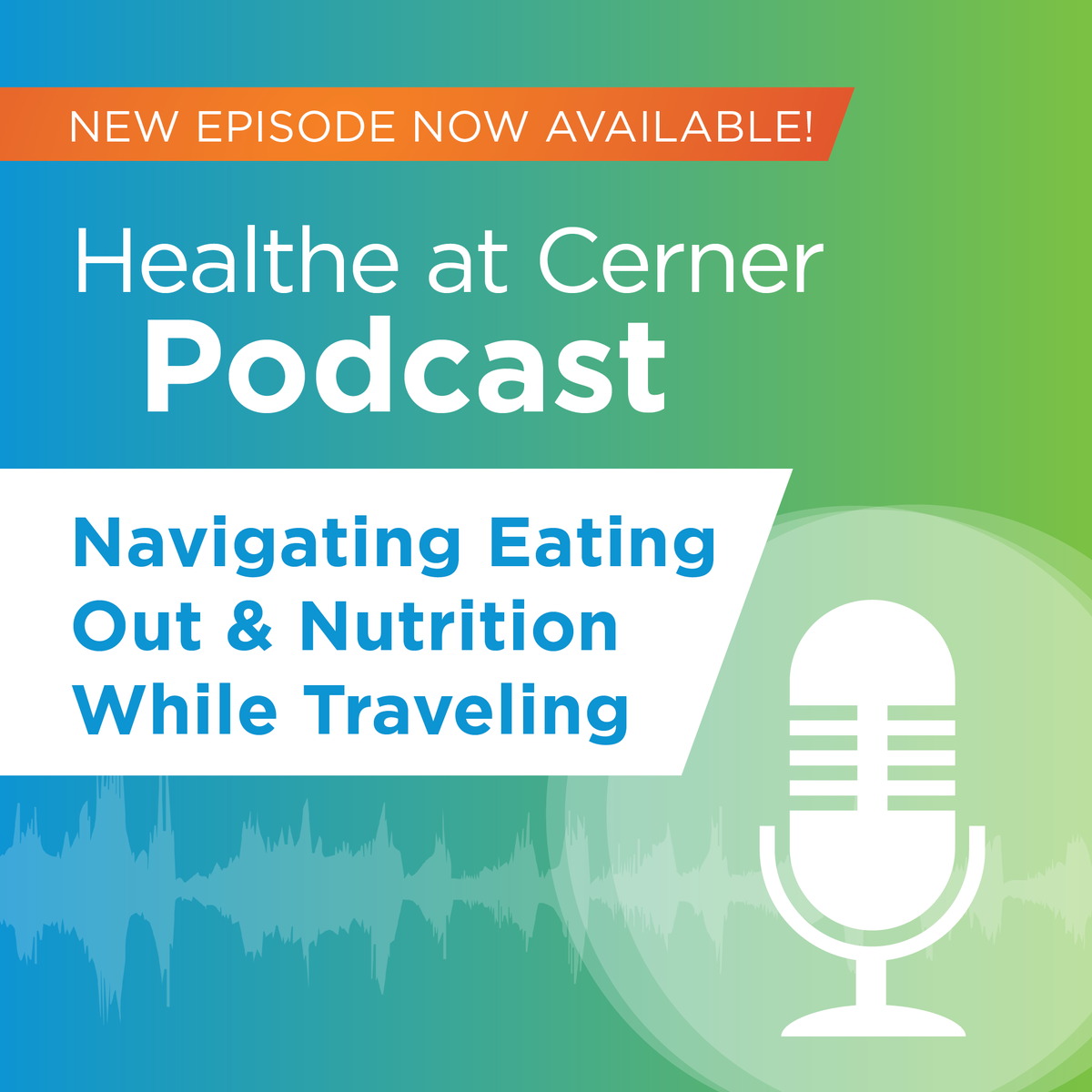HealtheAtCerner's tweet photo. Staying on track w/ nutrition goals when traveling or eating out can be a challenge in today’s fast-paced, fast-food world. Check out our new podcast episode, "Navigating Eating Out &amp; Nutrition While Traveling" for tips &amp; strategies from Healthe Clinic RDs https://t.co/pJIvwKKvE7 https://t.co/r7NCUu6Er6