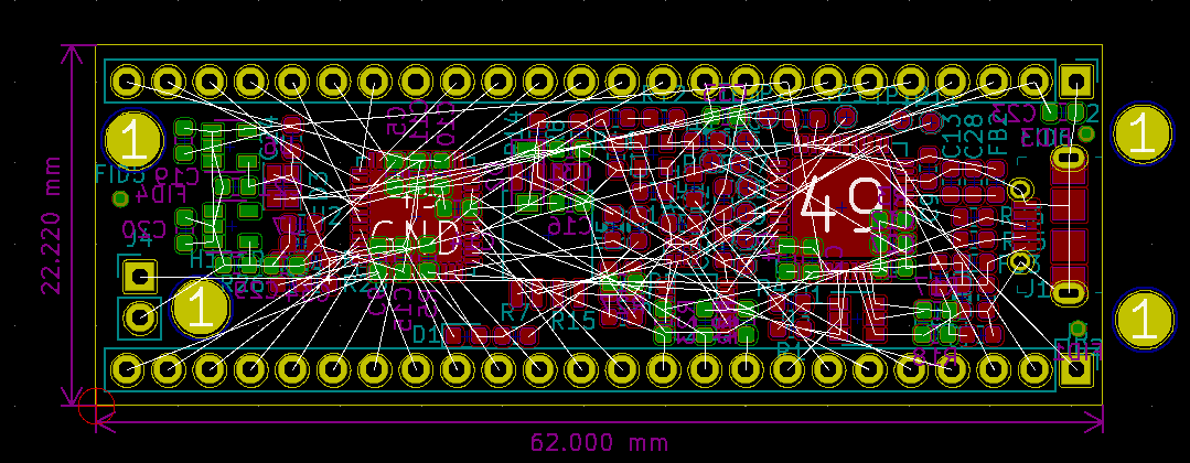 vrangan's tweet photo. #upduino UPduino 3.0 https://t.co/ovalF0lYbj design coming along... Do join the Discord channel https://t.co/YBMu01uO6q to contribute. KiCAD design, all pins accessible, 4 layer board and other improvements over the older design. https://t.co/G2U0Mat2NW