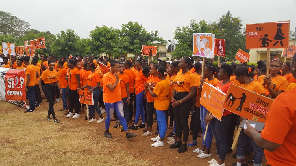 StBechem's tweet photo. Zero Tolerance for Sexual Harassment march at Bechem https://t.co/TuEy8rt6rI