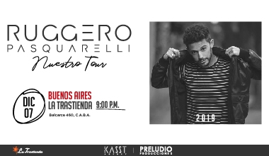 #AGENDA 📆 Tras el enorme éxito de su primer single como solista “Probablemente”, Ruggero Pasquarelli llega a La Trastienda el 7 de diciembre.

👉 Más info en: entrepolifonias.com/section/agenda…