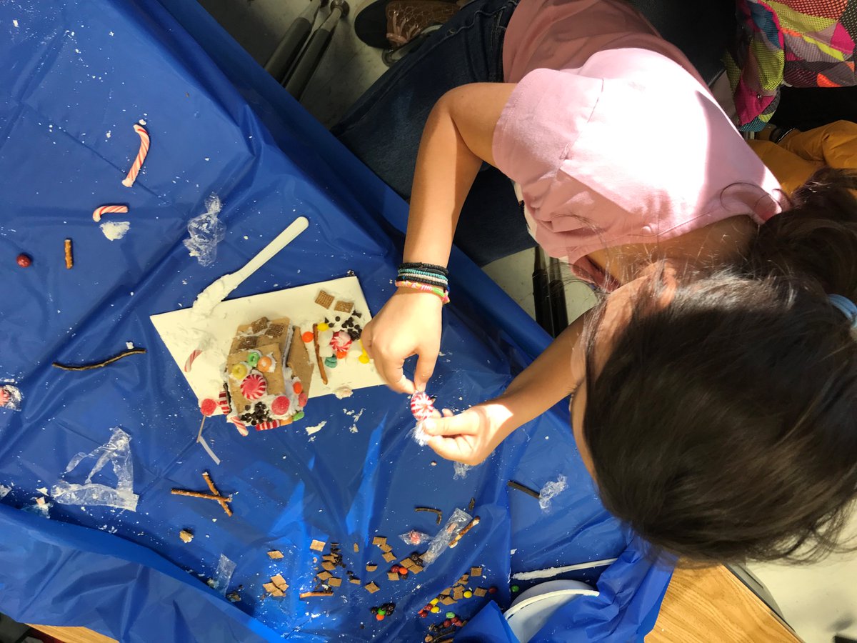 A great day to make Gingerbread houses in 2nd Grade!