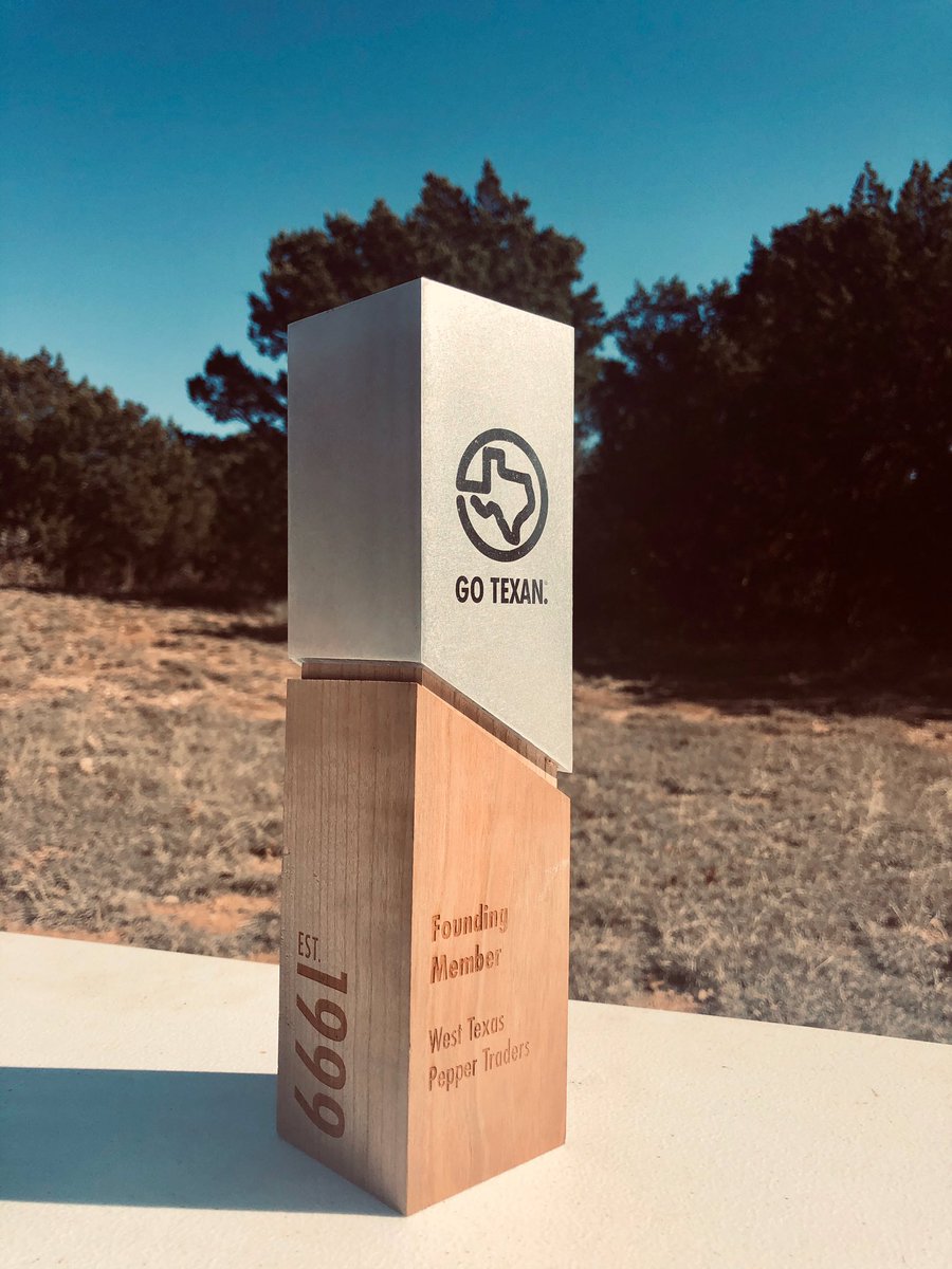 The West Texas Pepper Traders just received the Founders Award from <a href="/GOTEXAN/">GOTEXAN</a>. It’s been a great 20 years, looking forward to the next 20!
