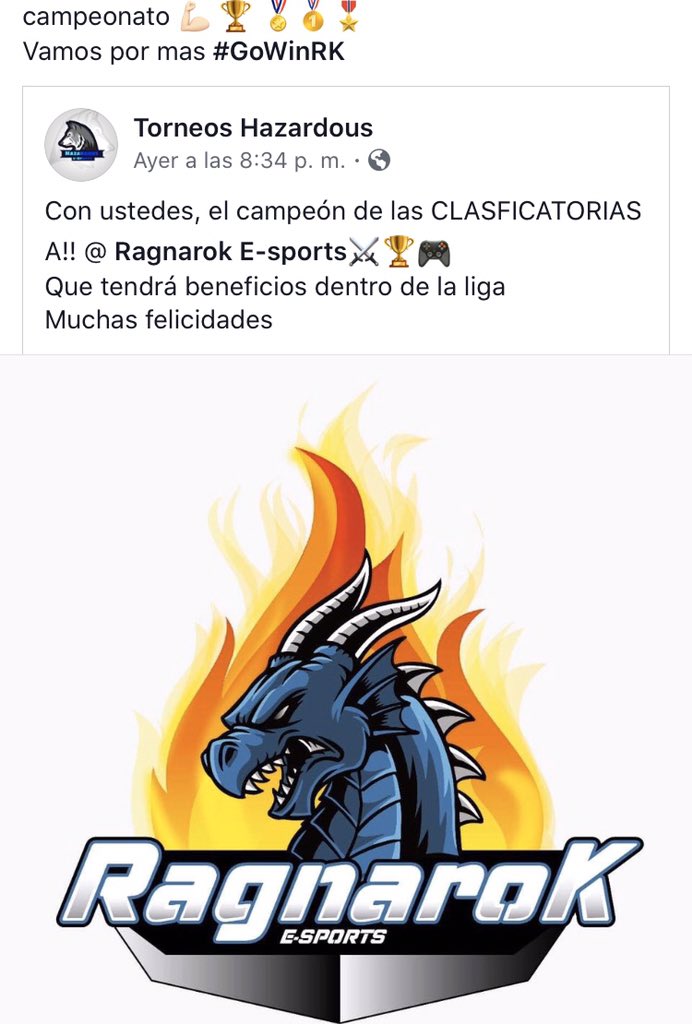 Somos campeones de un torneo más, seguiremos sumando más torneos ganados 💪🏻 #GoWinRK