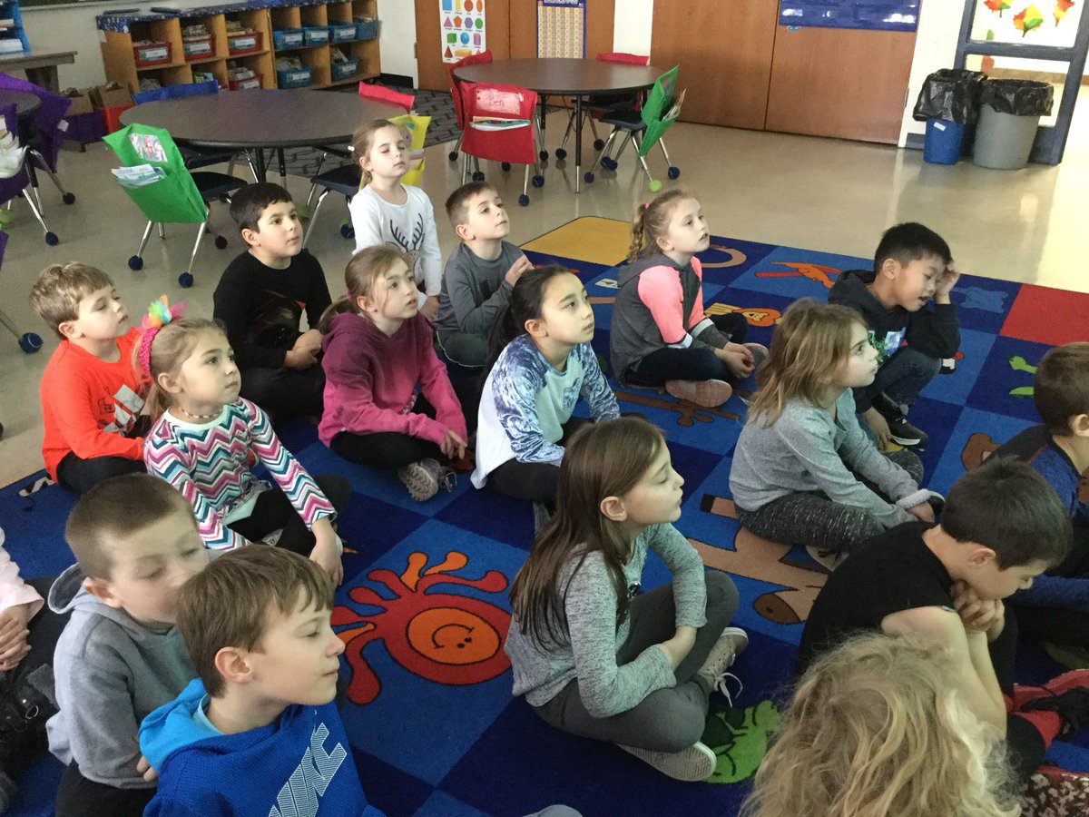 lamurphy30's tweet photo. It’s Tranquil Tuesday in 1-M! Students learn and practice Bunny Breathing, an exercise to help children refocus their energy. #PersonalAttributes @Hubbard_School https://t.co/uzVZJyWCnR