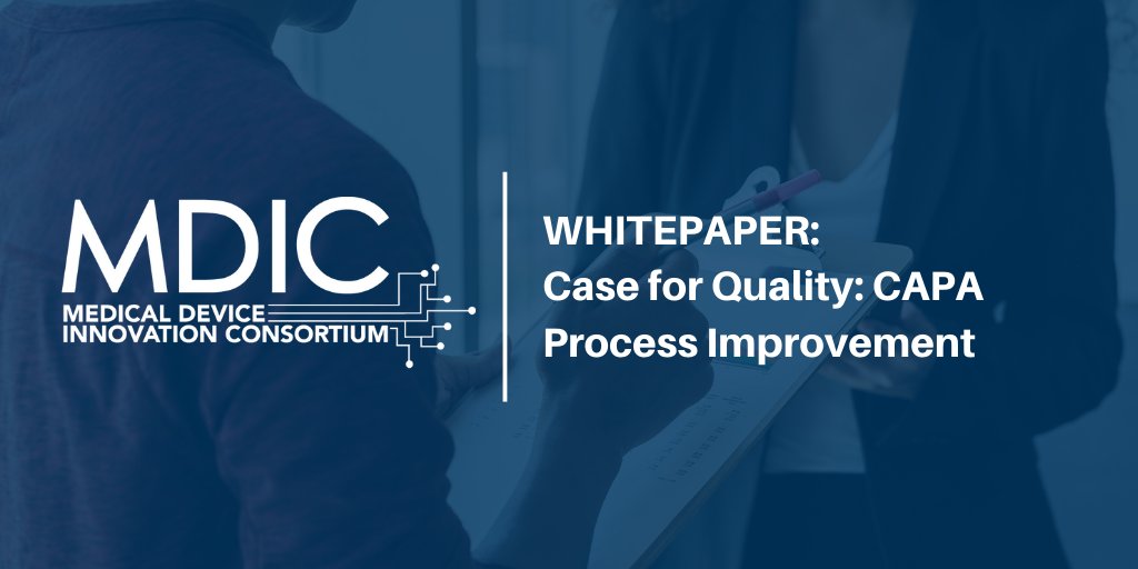 MDIConline's tweet image. JUST RELEASED: Our Case for Quality program offers a new whitepaper recasting CAPA as a continuous improvement process. Learn more: bit.ly/2LleyZs