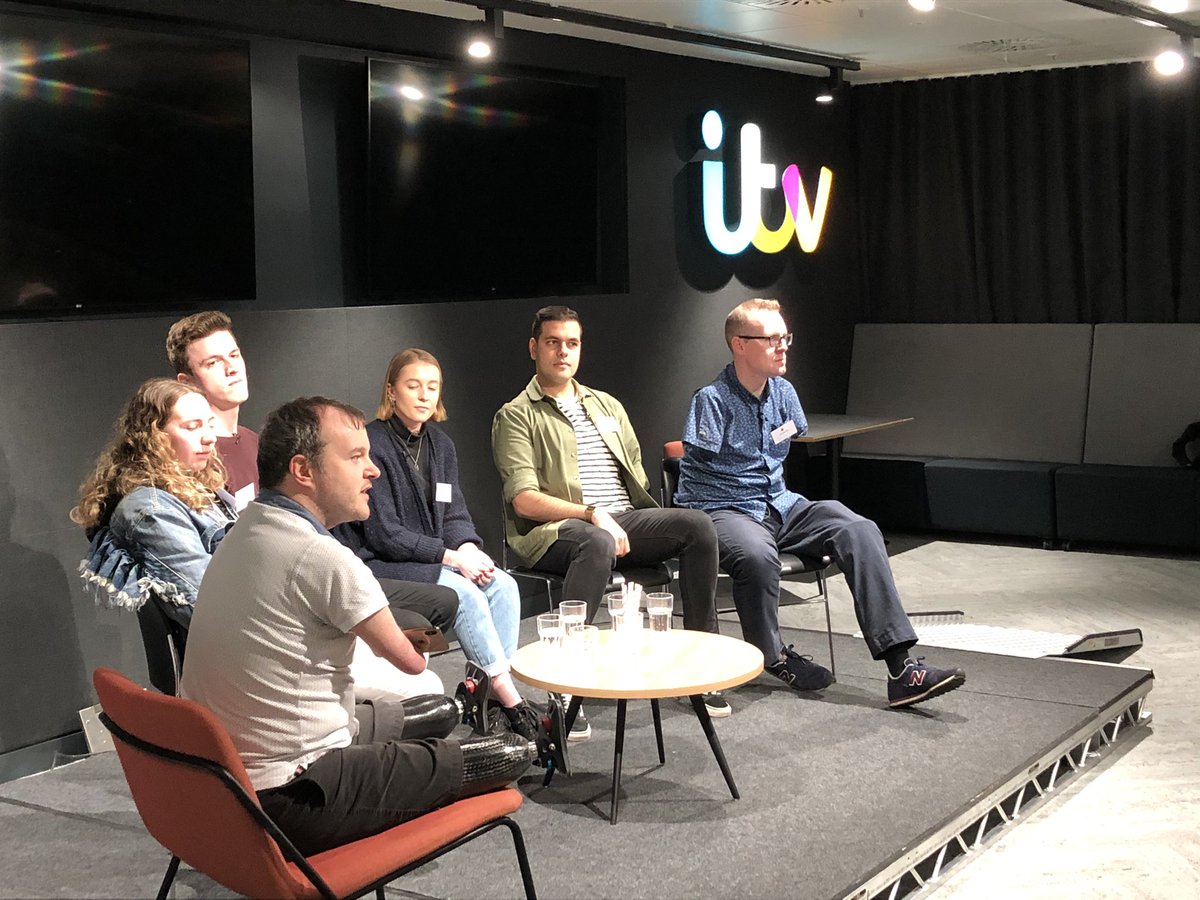 samdownie's tweet photo. Final session of the day at @ITV of #disabilityfocus @ITVPurpose @bbc_ability talking about training with contributors from https://t.co/yJEtEq0ei6 https://t.co/pI5CdjBC5y