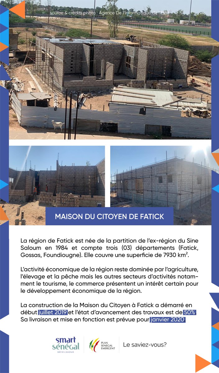SmartSenegal's tweet photo. La Maison du Citoyen ouvre bientôt ces portes dans la région de Fatick !

#SmartTerritoires #SenegalNumerique #eGouvSenegal #Adie #Afrique #Senegal #Kebetu #Teranga #FBSD2019 https://t.co/KZAGMrBAjU