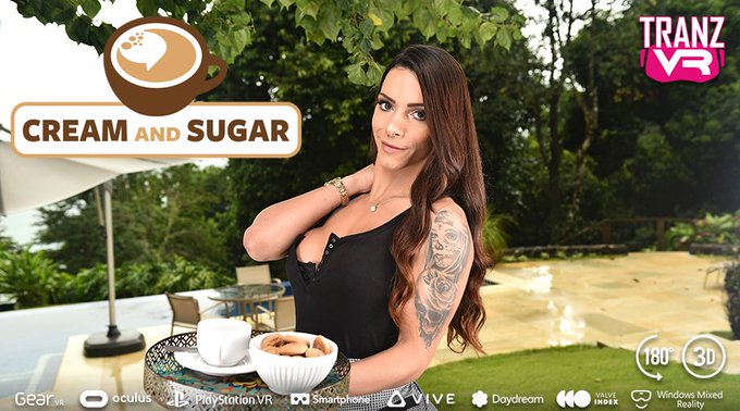 Enjoy tea time in a whole new way at TranzVR! The seductive Marcelle Herrera is working hard for tips