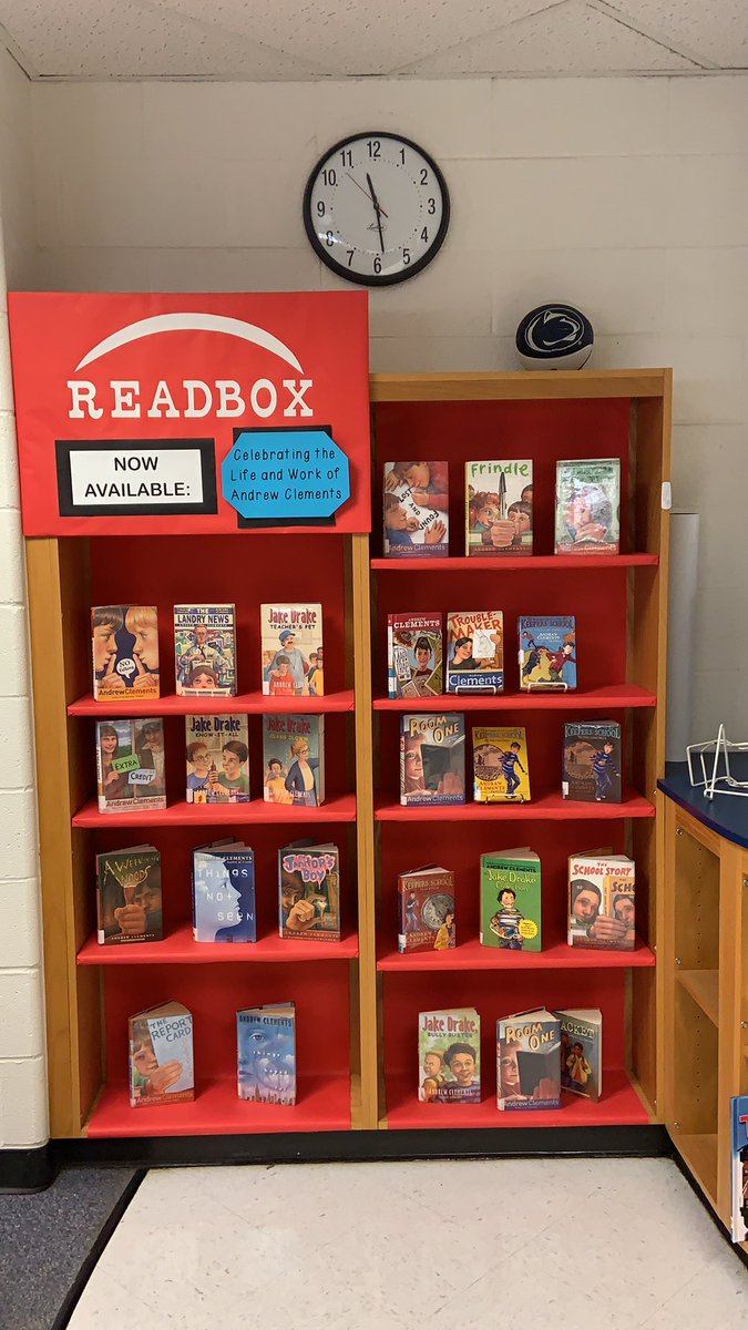 LibrarySpring's tweet image. Our #readbox is now celebrating Andrew Clements and his amazing books. Still can’t believe the news. #PSiloveU