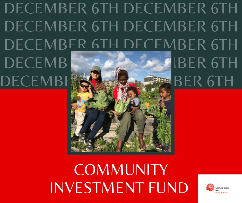 URGENT! 

Applications are due before Dec 6th for <a href="/UnitedWayNWT/">United Way NWT</a> Community Investment Fund. Non-profits can receive a single year grant (up to $7.5K) or a multi year grant ($15K/year for three years). #locallove #changestartshere

ow.ly/IIsY50xnZPw