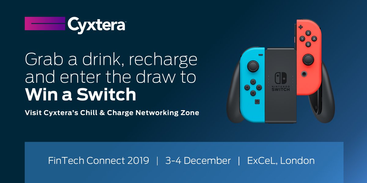 centersquaredcs's tweet photo. Be sure to visit our Chill & Charge Networking Zone at #FinTechConnect19! #GoCyxtera https://t.co/SfeVORgsAT