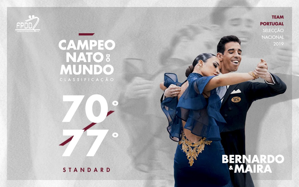 fpdd_oficial's tweet photo. O par Bernardo Venceslau &amp; Maira Caires participou no passado dia 30 de Novembro de 2019 no o Campeonato do Mundo, WDSF World Championship Standard Adult - Vilnius, Lituânia, em representação de Portugal, no qual obter a seguinte classificação:  70º lugar em 77º pares https://t.co/7i26gthTiR