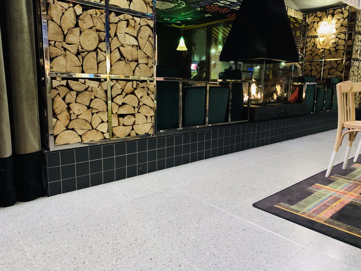 CPSTilingLtd's tweet photo. Completion of MAMA Shelter hotel in Shoreditch. Over 3500m2 of tiling and over 200m2 of Safety specified vinyl. Tiles include 30mm terazzo, 200x200 cement/concrete tiles, Mosaics, Porcelain and Ceramics. https://t.co/B28lkAEcEf
