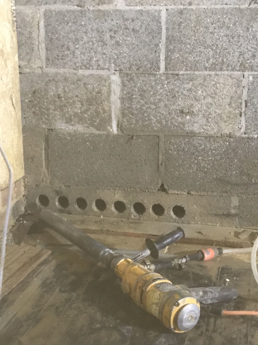 A bit of handheld drilling for heating pipes