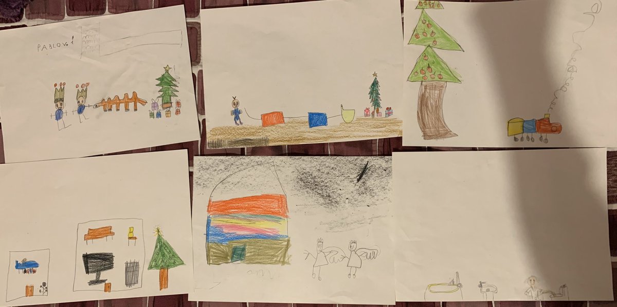 teresasd99's tweet photo. Hoy le he leído a los alumnos el cuento de “Cuando a Matías le entraron ganas de hacer pis en la noche de Reyes” y posteriormente han realizado un dibujo de cómo se imaginaban su escena favorita @MaraLuisaMoren8 #Prácticas3B2019 https://t.co/qPr6KhdaCw