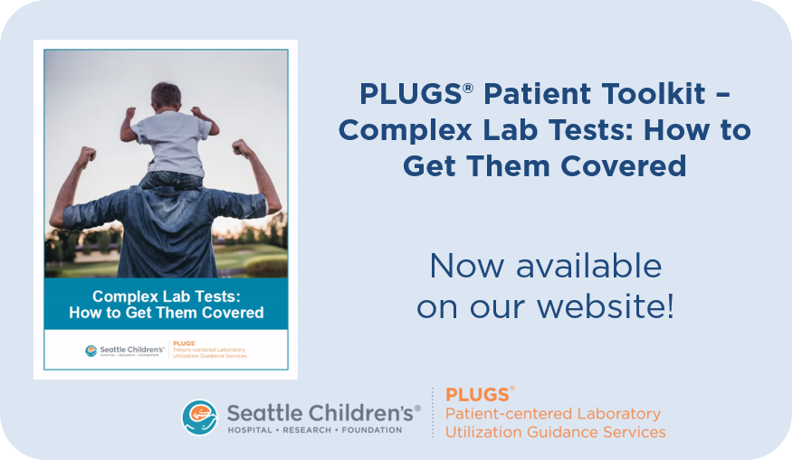 SCHPLUGS's tweet photo. PLUGS is excited to introduce our new patient toolkit, Complex Lab Tests: How to Get Them Covered! You can read more about our toolkit and download it now: https://t.co/sNIJlqE16v https://t.co/hef6rUv5EY