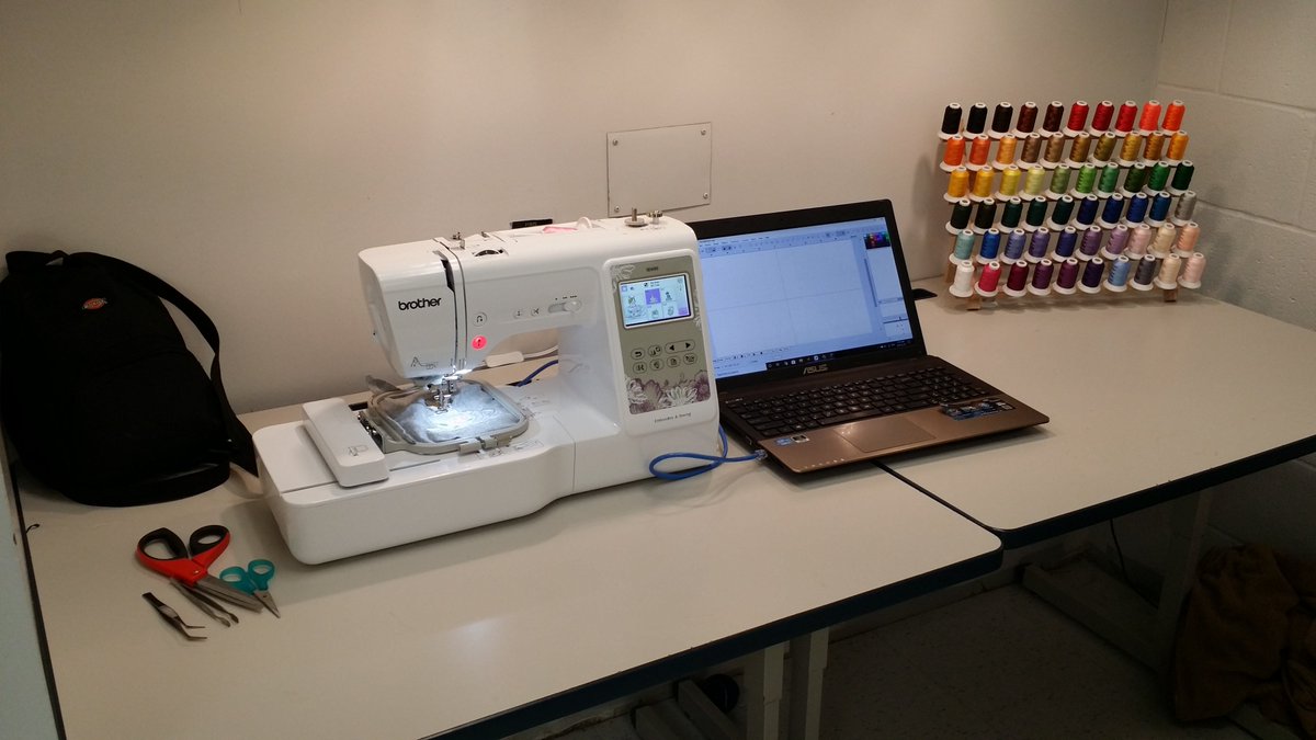 HCSS_Comp_Sci's tweet photo. Got the computerized embroidery station set up and have run a few tests. This machine provides students a great opportunity to integrate technology into their creativity. Looking forward to seeing what they produce! @HolyCrossPTBO @HC_TechDept #PVNClearns https://t.co/FHWBGAiMSP
